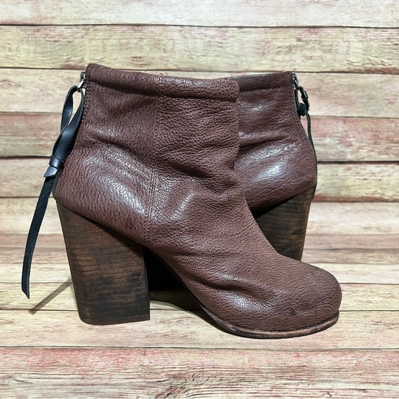 Jeffrey Campbell Brown Leather Rumble Booties - Picture 2 of 10